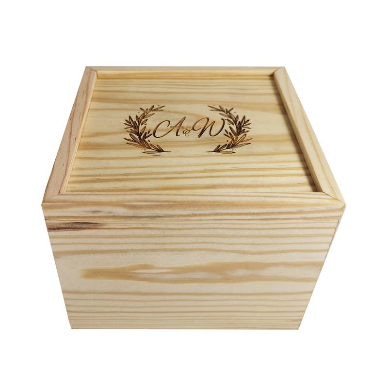 Personalized Rosewood Memory Box with Custom Carved Initials