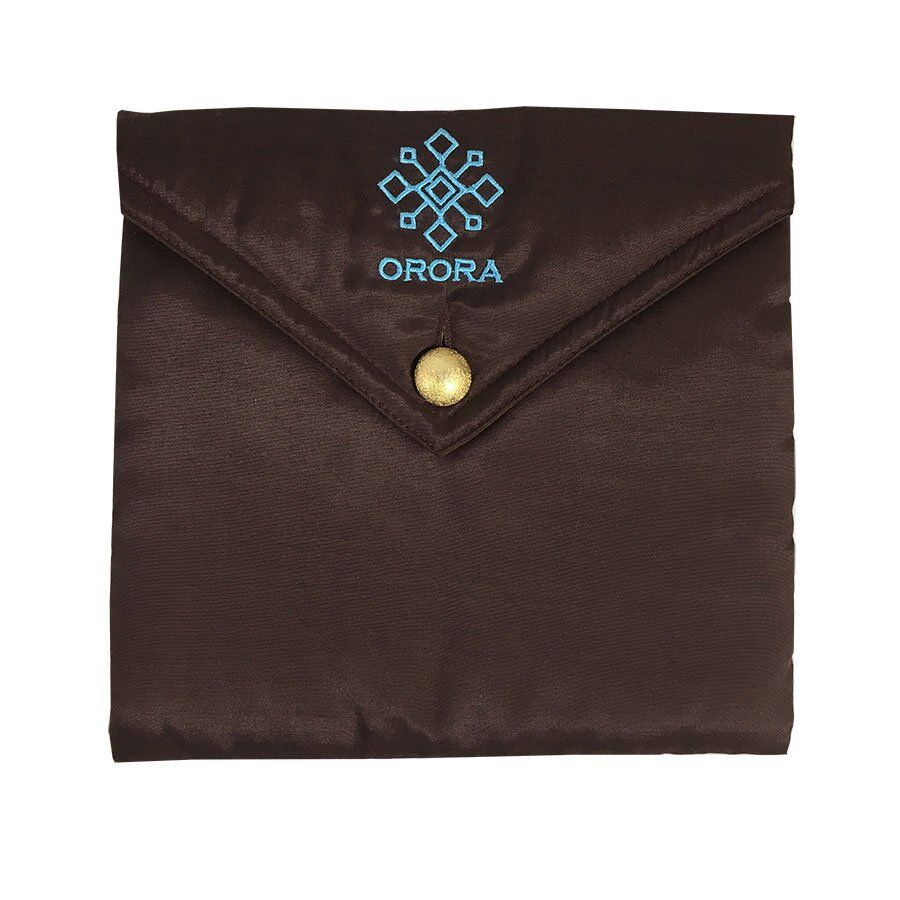 Vintage Cocoa Silk Threaded Gem Keeper Pouch