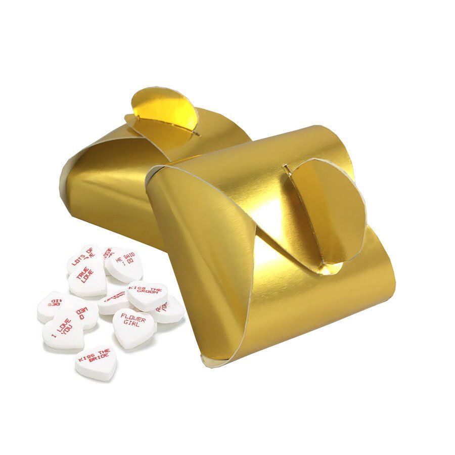 Shimmering Gold Gift Boxes for Matrimonial Celebrations