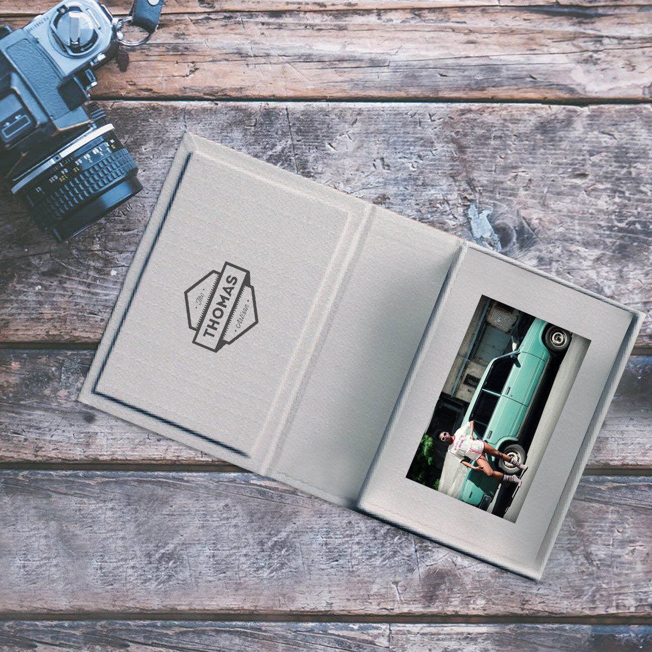 Dove-Gray Linen Bespoke Gift Container for Matrimonial and Business Celebrations