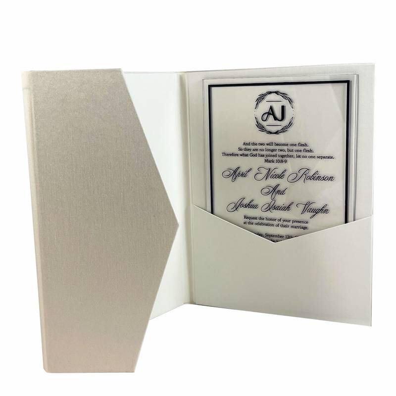 Lustrous Silk-Wrapped Ivory Journal with Handcrafted Dupioni Envelope