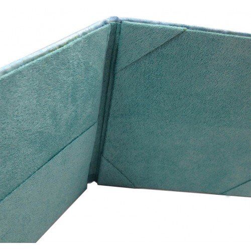 Azure Silk Document Envelope with Plush Turquoise Interior for Invitations