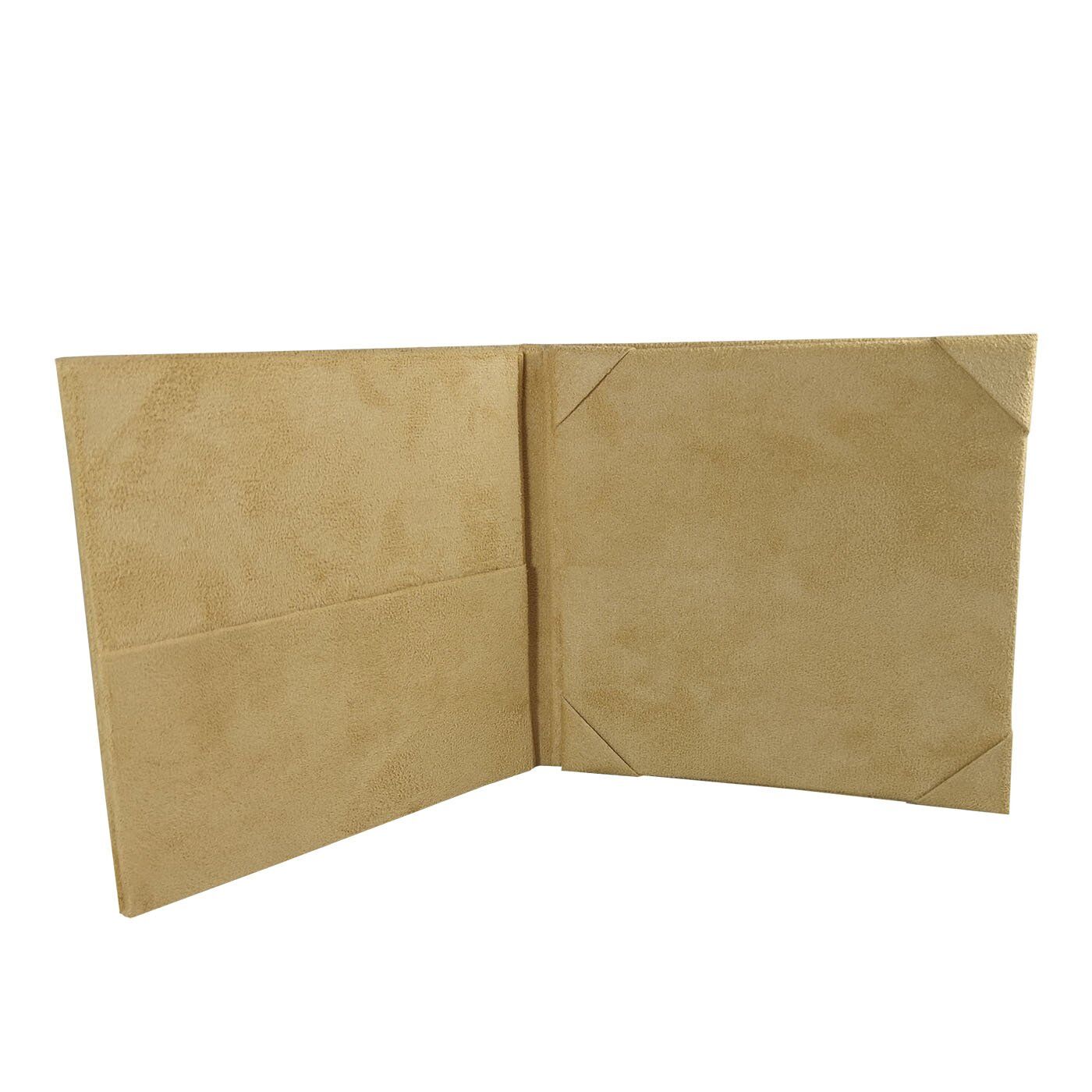 Golden Harvest Suede Invitation Folio for Upscale Event Gatherings