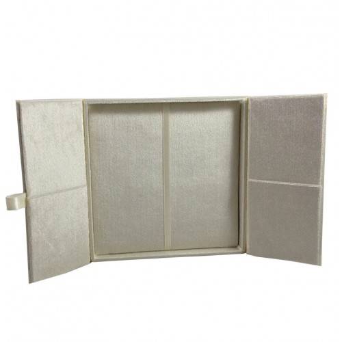 Plush Ivory Keepsake Box for Cherished Wedding Announcements