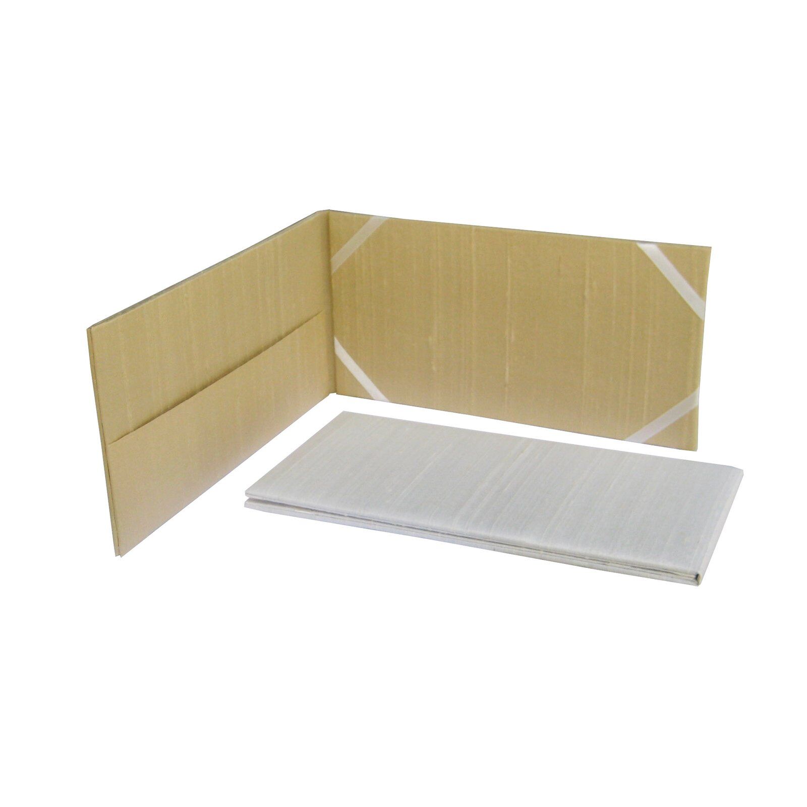 Shimmering White Dupioni Silk Fold Pocket Wedding Invitation Suite