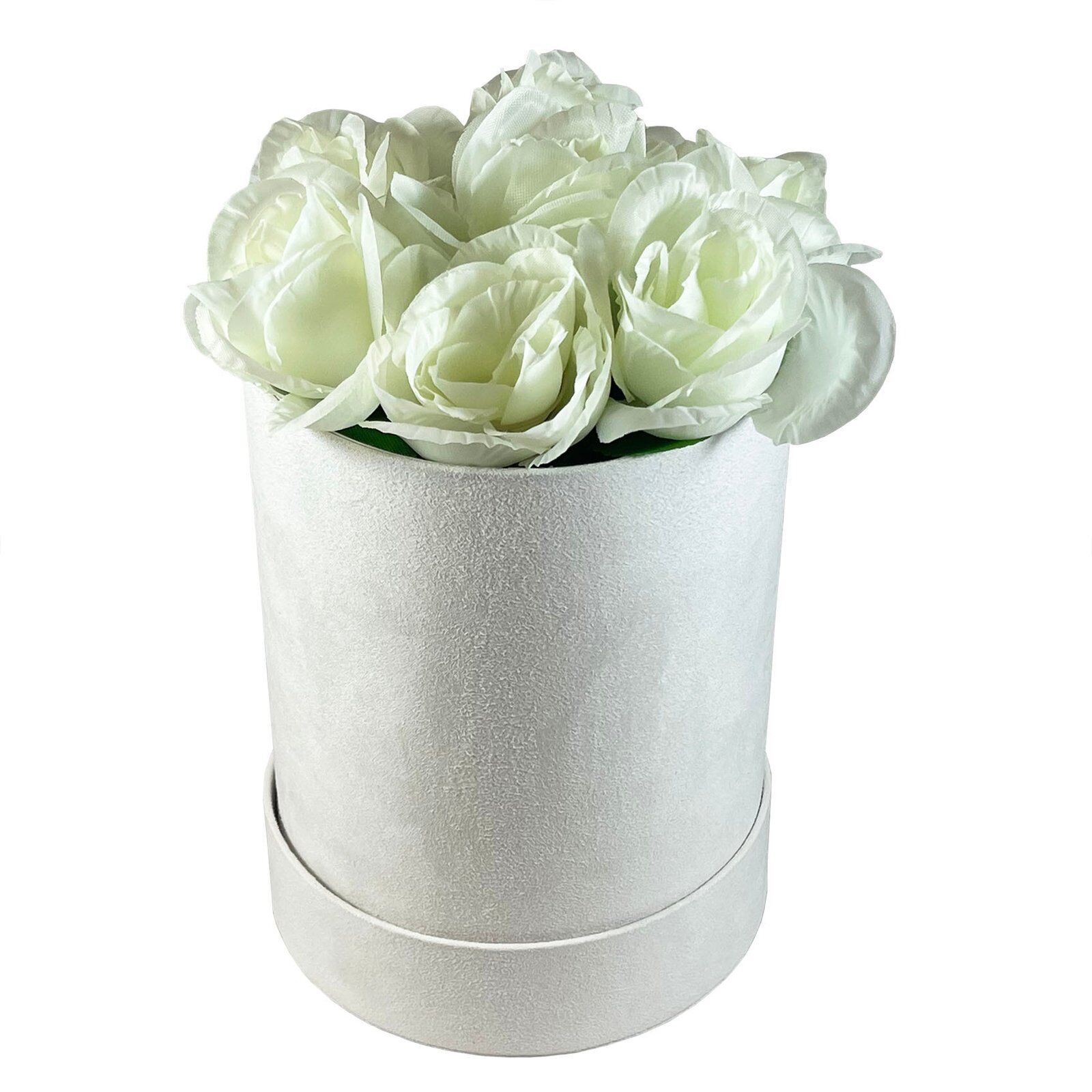 Pristine Snow Circular Blossom Vessel Suede Collection